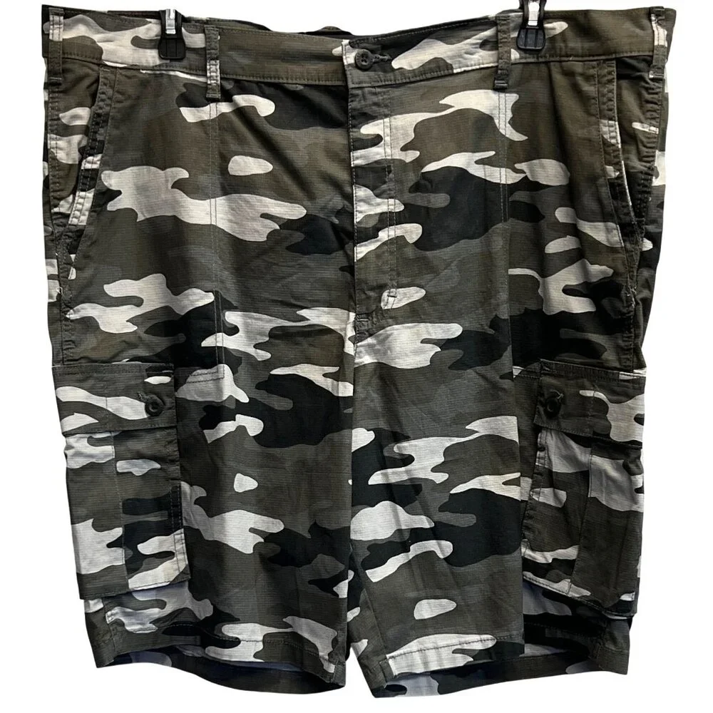 Lee Mens Black Camouflage Cargo Shorts Size 44 Cotton Spandex Blend - Picture 1 of 4
